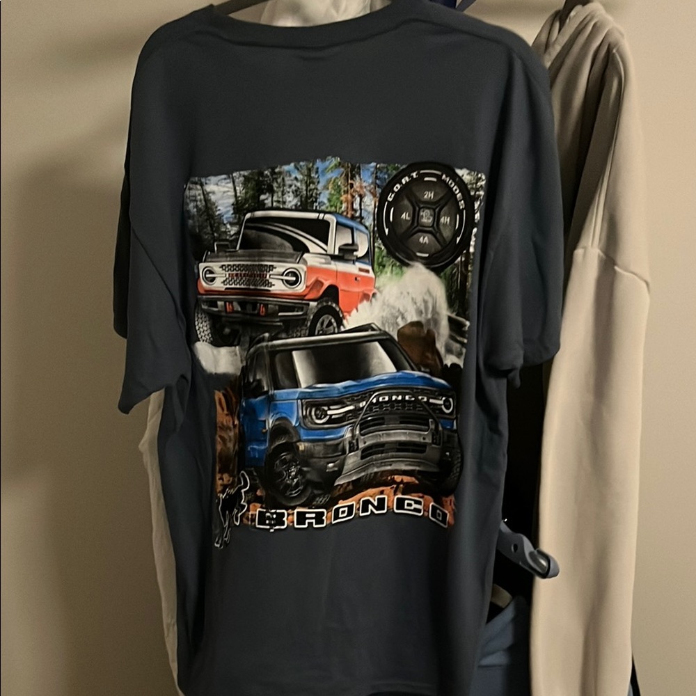 Graphic T-Shirt with Bronco Design
